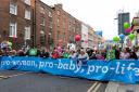Pro Life campaigners take part in the March for Life in Dublin city centre (Evan Treacy/PA)