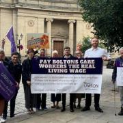 Bolton Unison members in the town centre in the summer of 2022
