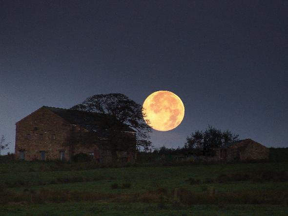 This wonderful picture was taken by David Wright, of Heaton, who captured the moon as it made its evening debut at the Old Links golf course, looking across Horwich Moor.