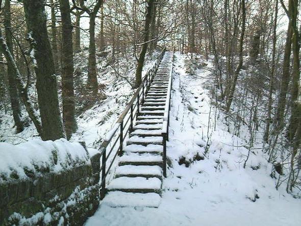 TACKLING the 63 steps at Barrow Bridge, Bolton, could have been a bit of a problem in the snow.
This picture was taken by  Graham Chadwick of Bolton.

