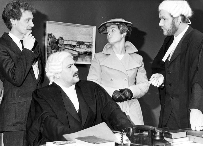 A scene from the 1988 production of Agatha Christie’s Witness for the Prosecution. It is believes that the Marco were the first amateur company in Bolton to produce the play. 