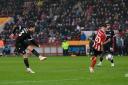 Jack Iredale nearly wins it for Wanderers with a late shot at Exeter