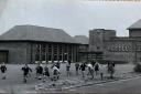 Playground football at Bromley Cross, 1958