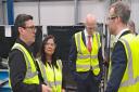 Andy Burnham and Yasmin Qureshi visiting Booth Industries