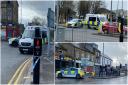 Images of police in Westgate, Bradford, after the fatal stabbing