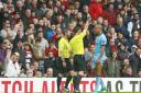 RIGHT DECISION: Mark Halsey backed referee Mark Clattenburg's handling of Vincent Kompany's foul during Sunday's derby
