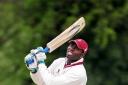 HIT MAN: Atherton professional Jamar Griffith batting during Atherton's victory over Walshaw
