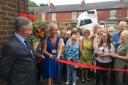 SMILES: Jeff Green, chairman of the trustees, with Theresa Buckley officially reopening Bury Cancer Support Centre