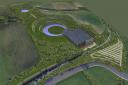 Artists plans for a proposed Eco Village for former cement works, Upper Beeding, Shoreham..