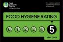 A food hygiene rating of 5 means that hygiene standards are 