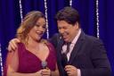 LAUGHING: Rachel Crowe with Michael McIntyre. Picture, BBC.