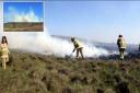 Fifty firefighters tackle moorland blaze