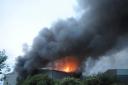 Huge blaze at recycling plant