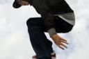 Josh Parr, aged 16, in action in the skate park