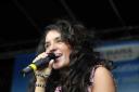 SINGING  SENSATION: Laura White entertains hundreds of fans at the Bolton Mela