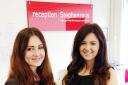 CAREER STARTS  Rachel Ord, left, from Westhoughton, and Chloe Kendall, new apprentices at Stephensons Solicitors
