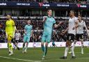 Jon Dadi Bodvarsson rues a missed chance in the 1-0 defeat at Derby