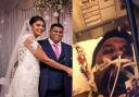 Jayesh and Kamini Patel at their wedding in 2019 with Jayesh waking up after an induced coma at Wythenshawe hospital