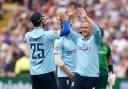 England’s Matt Parkinson celebrates the wicket of Pakistan’s Imam-ul-Haq