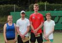 Bolton Tennis Tournament 2021 mixed doubles - Amy Hadjinicolaou and Scott Williams (winners), Will Hart and Emily Digby (runners-up)