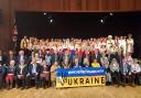 The Ukrainian community, attendees and the Mayors from across Greater Manchester