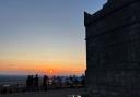 Summer Solstice sunset as viewed from Rivington Pike