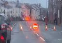 The road was closed off in Blackrod yesterday evening, Friday