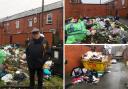 Rubbish has been fly tipped in back streets in Deane