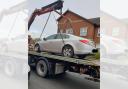 The seized car in Hulton