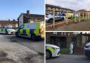 Police on scene after a man was arrested on suspicion of murder