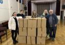 Yaroslaw and Ukrainian guests with the kind donations
