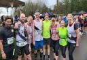 The eight Burndeners who travelled to take on the Wigan Half-Marathon