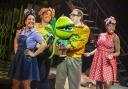 Jenna May,Zweyla Micthell dos Santos, Oliver Mawdsley and Chardai Shaw with Audry II in Little Shop of Horrors (Picture: Pamela Raith)