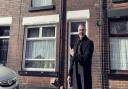 Paddy McGuinness in front of his old Bolton home