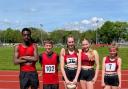 Some of the young Harriers competing last weekend