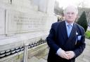 Cllr John Walsh, at the war memorial in Victoria Square, will be in charge of events commemorating the start of World War One