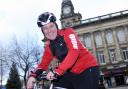 UPSET: James Daly has had to give up on his charity bike ride challenge after making it as far as Derby