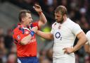 England skipper Chris Robshaw talks to referee Nigel Owens during the Six Nations clash with France last weekend