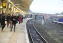 TRAINS: Passengers wait for a train on platform three at Bolton Train Station