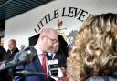 UKIP leader Paul Nuttall during a visit to Little Lever.