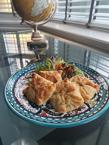 Tasty beef pastry parcels