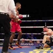 Kell Brook was too good for Mark DeLuca on Saturday night. Picture: Mark Robinson/Matchroom