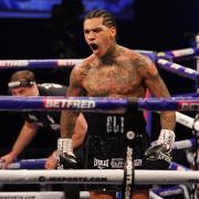 Conor Benn celebrates victory. Picture: Dave Thompson/Matchroom Boxing
