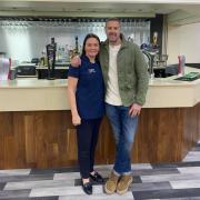 Stacey Jones of St Gregorys Club (The Phoenix Club) with Paddy McGuinness (Picture: St Gregorys Club Facebook)