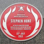 MEMORIAL: Stephen Hunt’s plaque on Oldham Street, Manchester