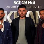 In February 2022 in Manchester Amir Khan and Kell Brook will go up against one another (PA)