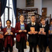 Bolton School students display the shortlisted books