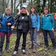 CHALLENGE: (left to right): Jenni Partington, Sarah McConnell, Gillian McGowan, Nia Bell, Tess Riley, Ged Turner took part in the Anglezarke Amble