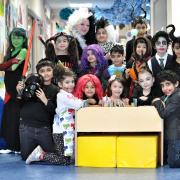 Youngsters on World Book Day at Clarendon Primary School, Bolton.