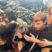 Witches in Harper Green School’s production of Macbeth in 1994